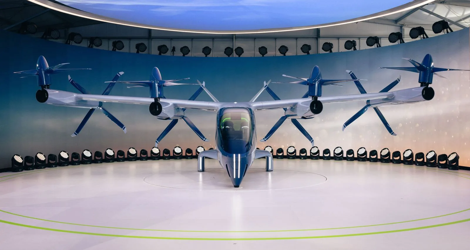 futuristic electric flying car evtol concept